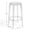 Buy Bar Stool - 65cm - Design Transparent - Pauline  Transparent 29573 - in the EU