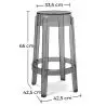 Buy Bar Stool Victoire - 65cm - Design Transparent Light grey 29573 - prices