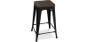 Buy Bar Stool - Industrial Design - Wood & Steel - 60cm -Metalix Green 58354 - in the EU