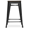 Buy Bar Stool - Industrial Design - Wood & Steel - 60cm -Metalix Bronze 58354 - in the EU