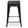 Buy Bar Stool - Industrial Design - Wood & Steel - 60cm -Metalix Bronze 58354 - prices