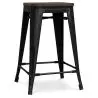 Buy Bar Stool - Industrial Design - Wood & Steel - 60cm -Metalix Green 58354 in the Europe