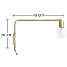 Buy Golden wall lamp - Soriel Gold 59029 home delivery