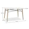 Buy Table de salle à manger rectangulaire Deswood  White 59075 - in the EU