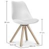 Buy Premium Scandinavian design Brielle chair with Cushion White 58292 with a guarantee