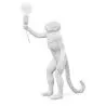 Buy Table Lamp - Monkey Living Room Lamp - Reni Black 58443 - prices