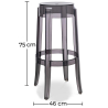 Buy Bar Stool  Victoire - 75cm - Design Transparent Transparent 29571 in the Europe