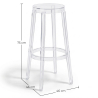 Buy Bar Stool - 75cm - Design Transparent - Pauline  Transparent 29571 with a guarantee
