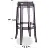 Buy Bar Stool  Victoire - 75cm - Design Transparent Transparent 29571 at MyFaktory