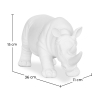 Buy Decorative Figure Rhino - Matte White - Rhynom White 59161 in the Europe