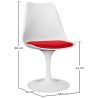 Buy Dining Chair - White Swivel Chair - Tulipa Red 59156 in the Europe