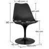 Buy Dining Chair - Black Swivel Chair - Tulipa Black 59159 in the Europe