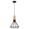Buy Black metal and wood ceiling lamp - Fenris Black 59162 - prices