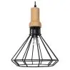 Buy Black metal and wood ceiling lamp - Fenris Black 59162 at MyFaktory