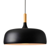 Buy Ceiling lamp in black metal and wood - Cirkas Black 59163 with a guarantee