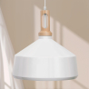 Buy White metal and wood ceiling lamp - Vidar White 59164 - prices