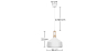 Buy White metal and wood ceiling lamp - Vidar White 59164 - prices