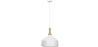 Buy White metal and wood ceiling lamp - Vidar White 59164 in the Europe