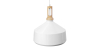 Buy White metal and wood ceiling lamp - Vidar White 59164 home delivery