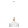Buy White metal and wood ceiling lamp - Vidar White 59164 - in the EU