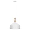 Buy White metal and wood ceiling lamp - Vidar White 59164 - in the EU