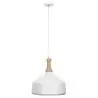 Buy White metal and wood ceiling lamp - Vidar White 59164 - in the EU