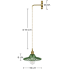 Buy Gold metal and glass wall lamp - Sven Green 59165 in the Europe