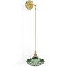 Buy Gold metal and glass wall lamp - Sven Green 59165 - in the EU