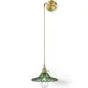 Buy Gold metal and glass wall lamp - Sven Green 59165 home delivery