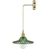Buy Gold metal and glass wall lamp - Sven Green 59165 with a guarantee