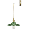 Buy Gold metal and glass wall lamp - Sven Green 59165 home delivery