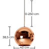 Buy Lamp Cooperlight - 40 cm - Chromed Metal Bronze 49386 with a guarantee