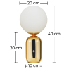 Buy Golden metal with globe screen shade lamp - Pridbor Gold MF01939 in the Europe