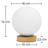 Buy Wooden base globe lamp - Manen Natural wood 59169 in the Europe