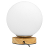 Buy Wooden base globe lamp - Manen Natural wood 59169 in the Europe