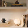 Buy Wooden base globe lamp - Manen Natural wood 59169 - in the EU