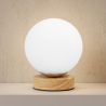 Buy Wooden base globe lamp - Manen Natural wood 59169 - prices