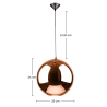 Buy Lamp Cooperlight - 25 cm - Chromed Metal  Bronze 99951297 home delivery
