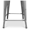 Buy Industrial Design Bar Stool with Backrest - Wood & Steel - 60 cm - Metalix Black 59117 - in the EU