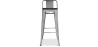 Buy Industrial Design Bar Stool with Backrest - Wood & Steel - 76cm - Metalix Pastel pink 59118 - in the EU