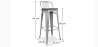 Buy Industrial Design Bar Stool with Backrest - Wood & Steel - 76cm - Metalix Pastel pink 59118 with a guarantee