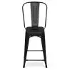 Buy Bistrot Metalix square bar stool with backrest - 60cm Pastel yellow 58410 in the Europe