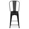 Buy Bistrot Metalix square bar stool with backrest - 60cm Grey blue 58410 in the Europe