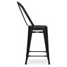 Buy Bistrot Metalix square bar stool with backrest - 60cm Grey blue 58410 - in the EU
