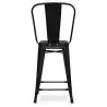 Buy Bistrot Metalix square bar stool with backrest - 60cm Pastel yellow 58410 at MyFaktory