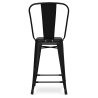 Buy Bistrot Metalix square bar stool with backrest - 60cm Grey blue 58410 at MyFaktory