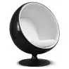 Buy Ballon Chair - Black Shell and White Interior - Faux Leather White 19540 - in the EU