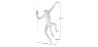 Buy Hanging Monkey design wall lamp - Resin White 59223 home delivery