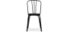 Buy Industrial Style Metal and Dark Wood Chair - Gillet Black 59241 home delivery