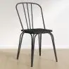 Buy Industrial Style Metal and Dark Wood Chair - Gillet Black 59241 - prices